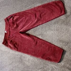 Madewell track trousers burgundy wine color velour